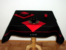 polish linen tablecloths black